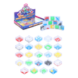 Maze Puzzle Blocks in assorted colors and designs, featuring silver balls and clear plastic boxes, perfect for kids and adults as brain teasers.