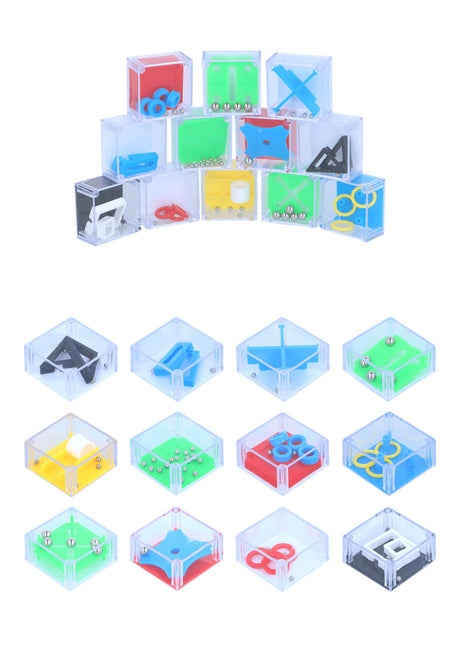 24 x Maze Puzzle Blocks 3D Puzzle Box 5.3cm