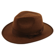 Children’s brown explorer hat with felt texture and brown band, perfect for kids' costumes and fancy dress.