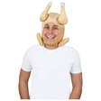Single adult full-face cooked turkey novelty hat for Thanksgiving and Christmas.