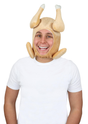 Single adult full-face cooked turkey novelty hat for Thanksgiving and Christmas.