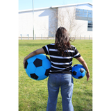 HENBRANDT Single Mega Football 45cm - 6 Assorted Colours - Large Outdoor Sports Toy, Inflatable Beach Ball, Kids Football, Garden Party Accessories