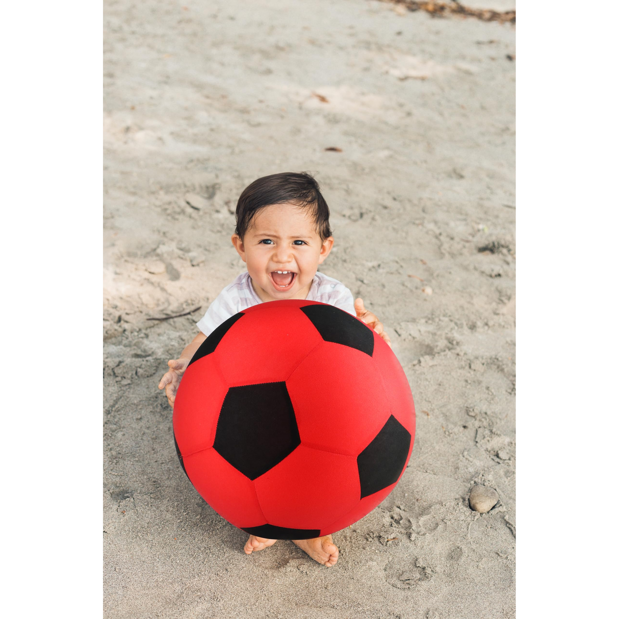 HENBRANDT Single Mega Football 45cm - 6 Assorted Colours - Large Outdoor Sports Toy, Inflatable Beach Ball, Kids Football, Garden Party Accessories