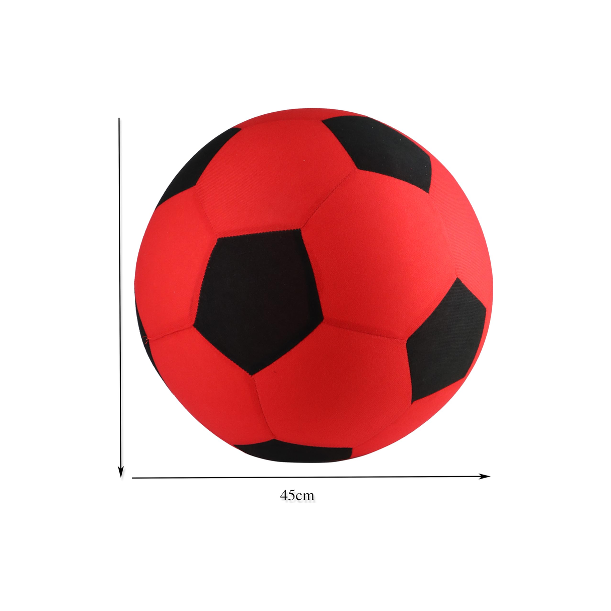 HENBRANDT Single Mega Football 45cm - 6 Assorted Colours - Large Outdoor Sports Toy, Inflatable Beach Ball, Kids Football, Garden Party Accessories