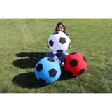 HENBRANDT Single Mega Football 45cm - 6 Assorted Colours - Large Outdoor Sports Toy, Inflatable Beach Ball, Kids Football, Garden Party Accessories