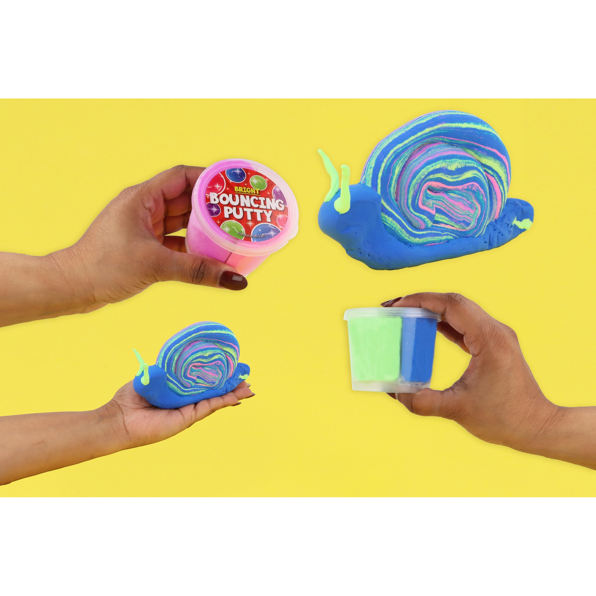 12 x Bouncing Putty 2-Tone Tub 60g
