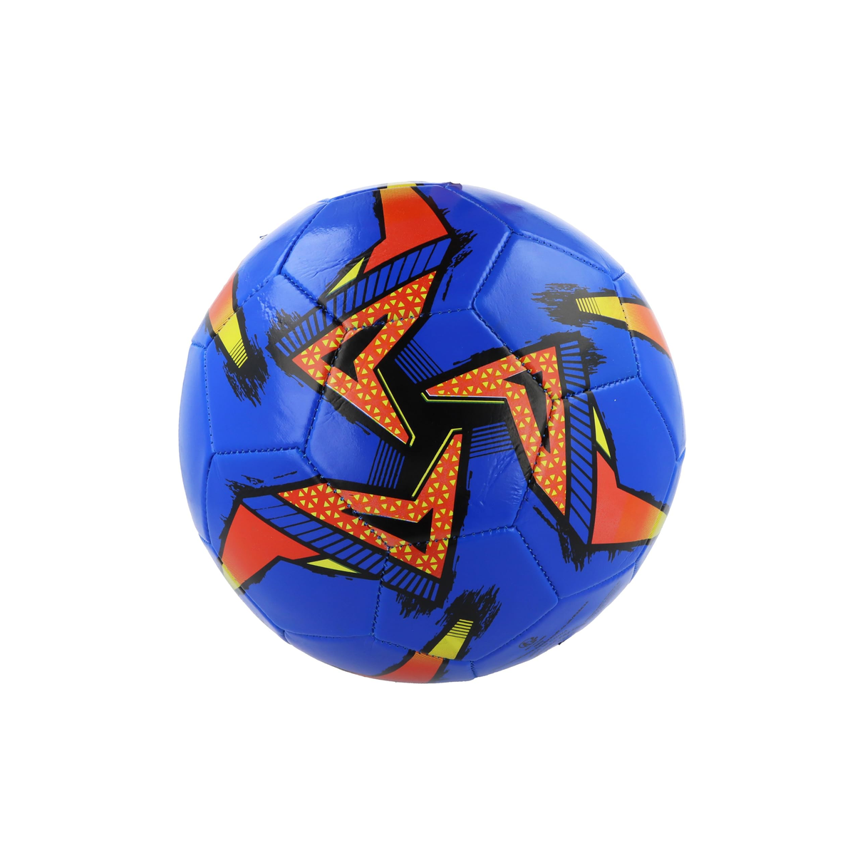 HENBRANDT Single Leather Football, blue with dynamic contrast decoration, size 5, durable all-weather sports toy.