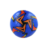 HENBRANDT Single Leather Football, blue with dynamic contrast decoration, size 5, durable all-weather sports toy.
