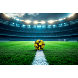 Single Leather Football in 3 Designs - Blue, Red, Yellow