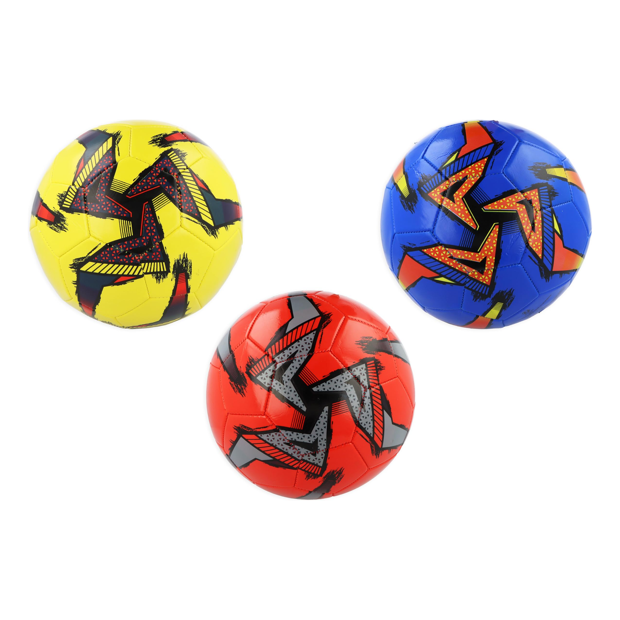 Single Leather Football in 3 Designs - Blue, Red, Yellow
