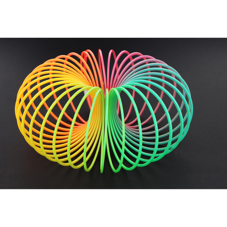 Plastic Rainbow Spring Toy for Kids 7.5cm Boxed Magic Spring Wholesale