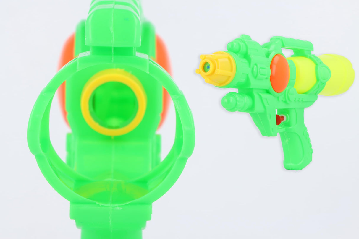 Single Drencher Neon Water Gun in 3 colours 31cm Water Pistols Kids Toys Summer Fun Paddling Pool Beach Soaker Outdoor Game Party Favour Loot Bag Fillers for Boys and Girls