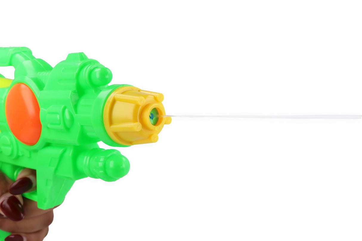 Single Drencher Neon Water Gun in 3 colours 31cm Water Pistols Kids Toys Summer Fun Paddling Pool Beach Soaker Outdoor Game Party Favour Loot Bag Fillers for Boys and Girls