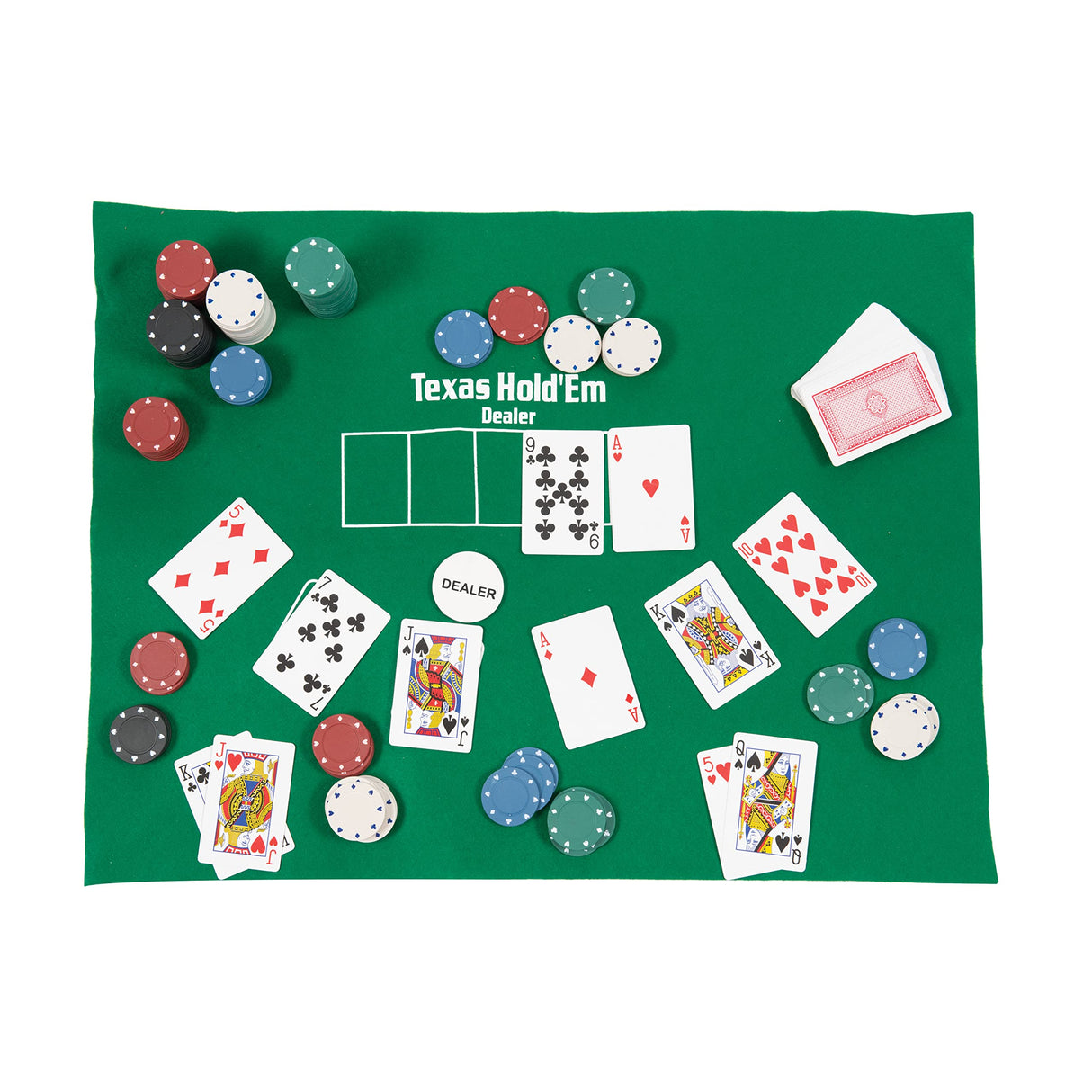 Funtime Gifts POKER KING TRAVEL POKER SET – Casino Game with 160 Chips, Playing Cards, Poker Mat & Carry Case – Ideal for Poker Nights & Gambling Games