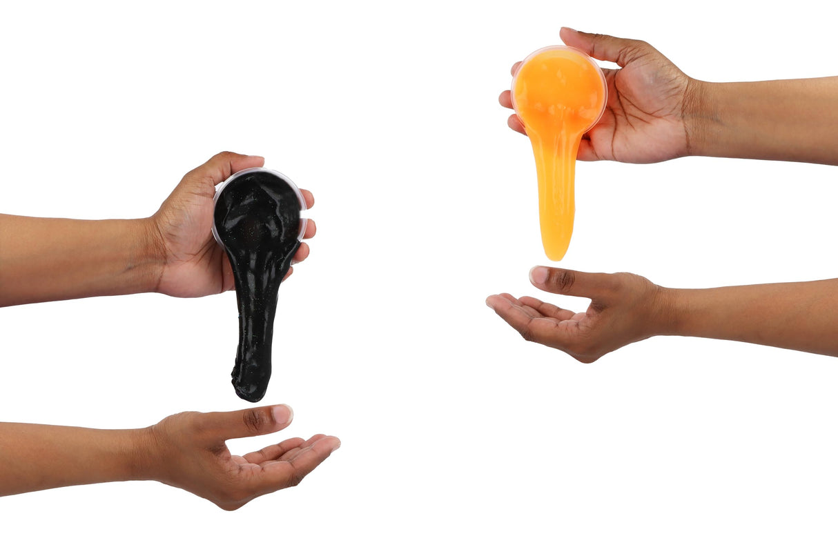 Henbrandt 24 x Slime Tubs Halloween Party Bag Favours for Kids Orange Pumpkin Putty Lucky Dip Favours Loot Bag Stocking Fillers for Boys and Girls