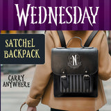 Blue Sky Studios Wednesday Satchel Bag, Large Backpack for Work or School Supplies, Licensed Wednesday Accessories