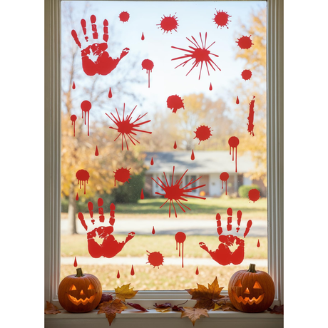 Halloween Window Stickers 8 Sheets 20cm x 25cm Wholesale