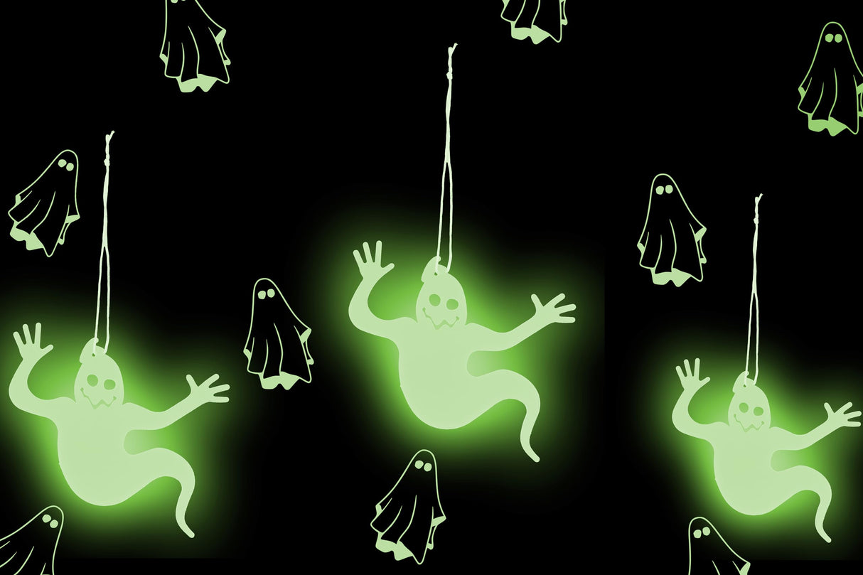Pack of 3 Glow in the Dark Hanging Ghosts