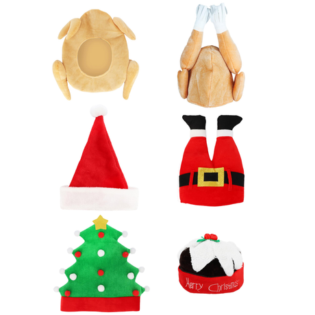 Novelty Christmas Hat 6-Pack (Adult) Wholesale