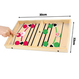 Playwrite Wooden Father Christmas vs Elf Disc Game – Fun Christmas Table Game for Kids & Adults | Fast-Paced Sling Puck Battle | Family Xmas Gift Idea