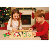 Playwrite Wooden Father Christmas vs Elf Disc Game – Fun Christmas Table Game for Kids & Adults | Fast-Paced Sling Puck Battle | Family Xmas Gift Idea