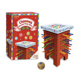 Playwrite Santa’s Chimney Present Drop Wooden Game – Festive Stick & Dice Family Game for Kids | Christmas Tabletop Toy for Holiday Parties & Gifts