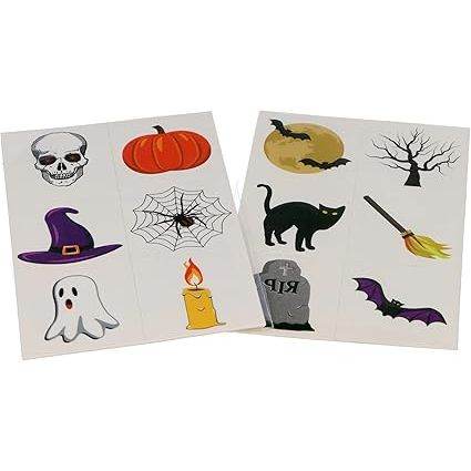 Halloween Temporary Tattoos (4cm) 24 Piece Packs - TC Toys