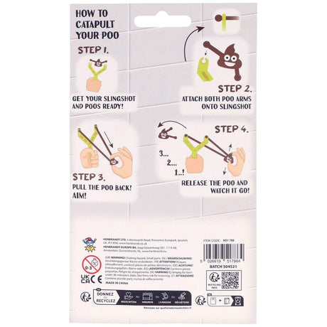 Poo Slingshot Toy with 2 Flying Poo Bullets Wholesale