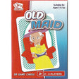 Old Maid Card Game box cover featuring colorful design and illustration of the Old Maid character, suitable for ages 3 and up.