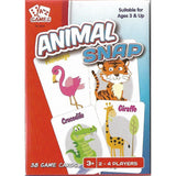 Animal Snap Card Game box with animal illustrations and 38 cards for ages 3 and up.