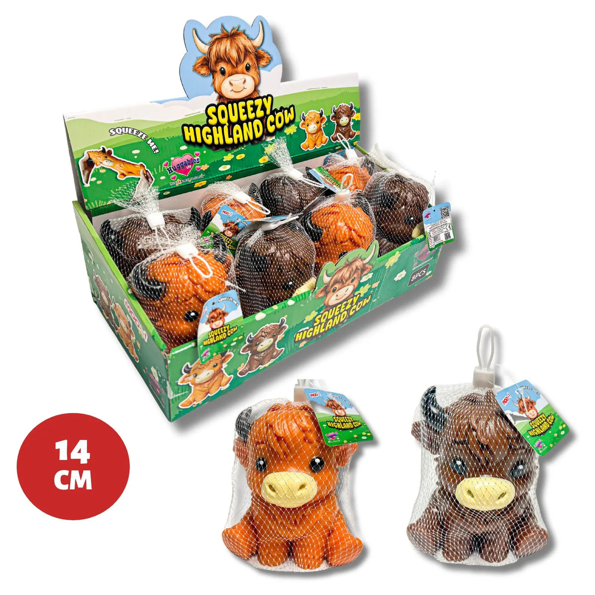 14cm Highland Cow Squish Quantities of 6