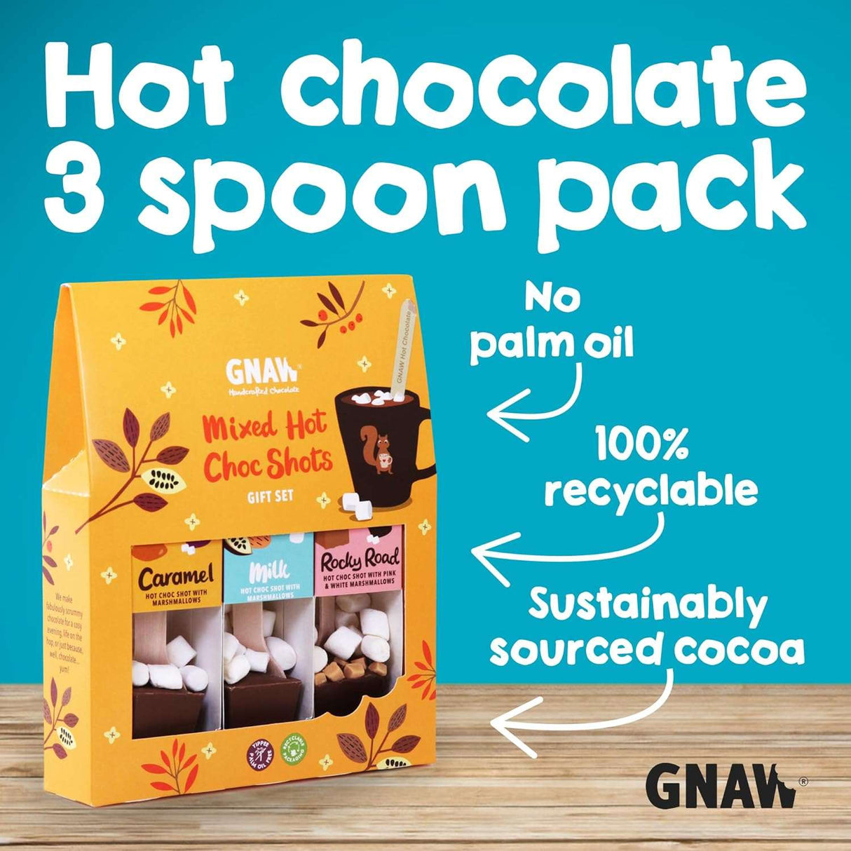 GNAW Mixed - Hot Chocolate Spoon Gift Set (3 Spoons) - TC Toys