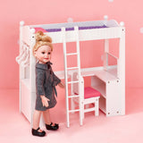 Olivia's Little World Little Princess 18" Doll Wooden Loft-Style Bunk Bed Set - TC Toys