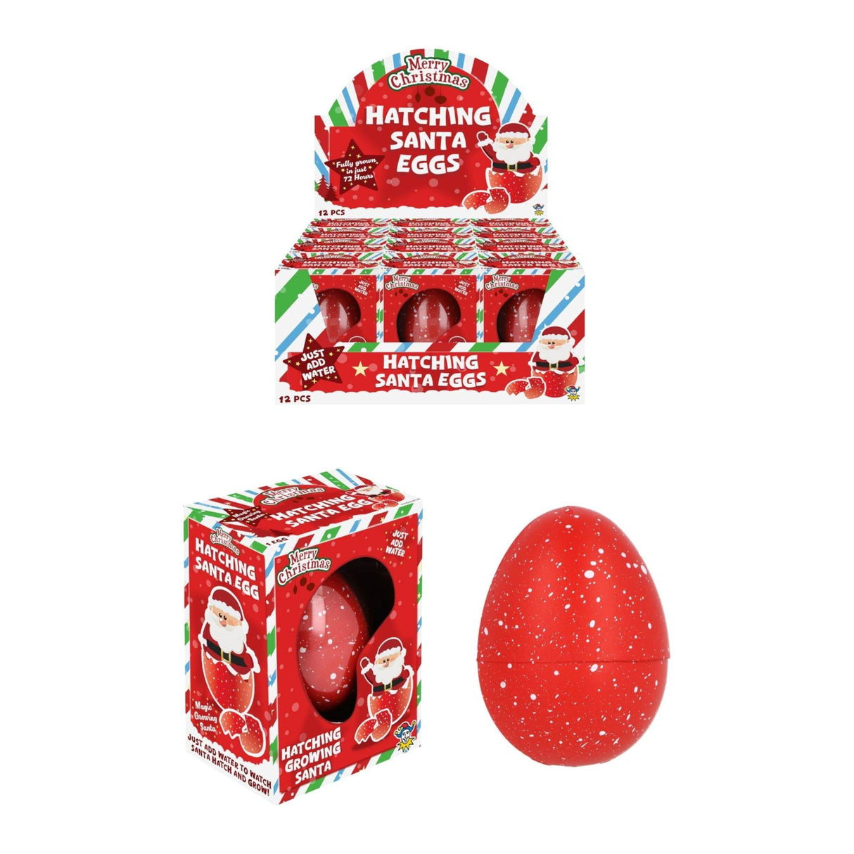 Christmas Hatch and Grow Santa or Snowman Egg, festive stocking stuffer.