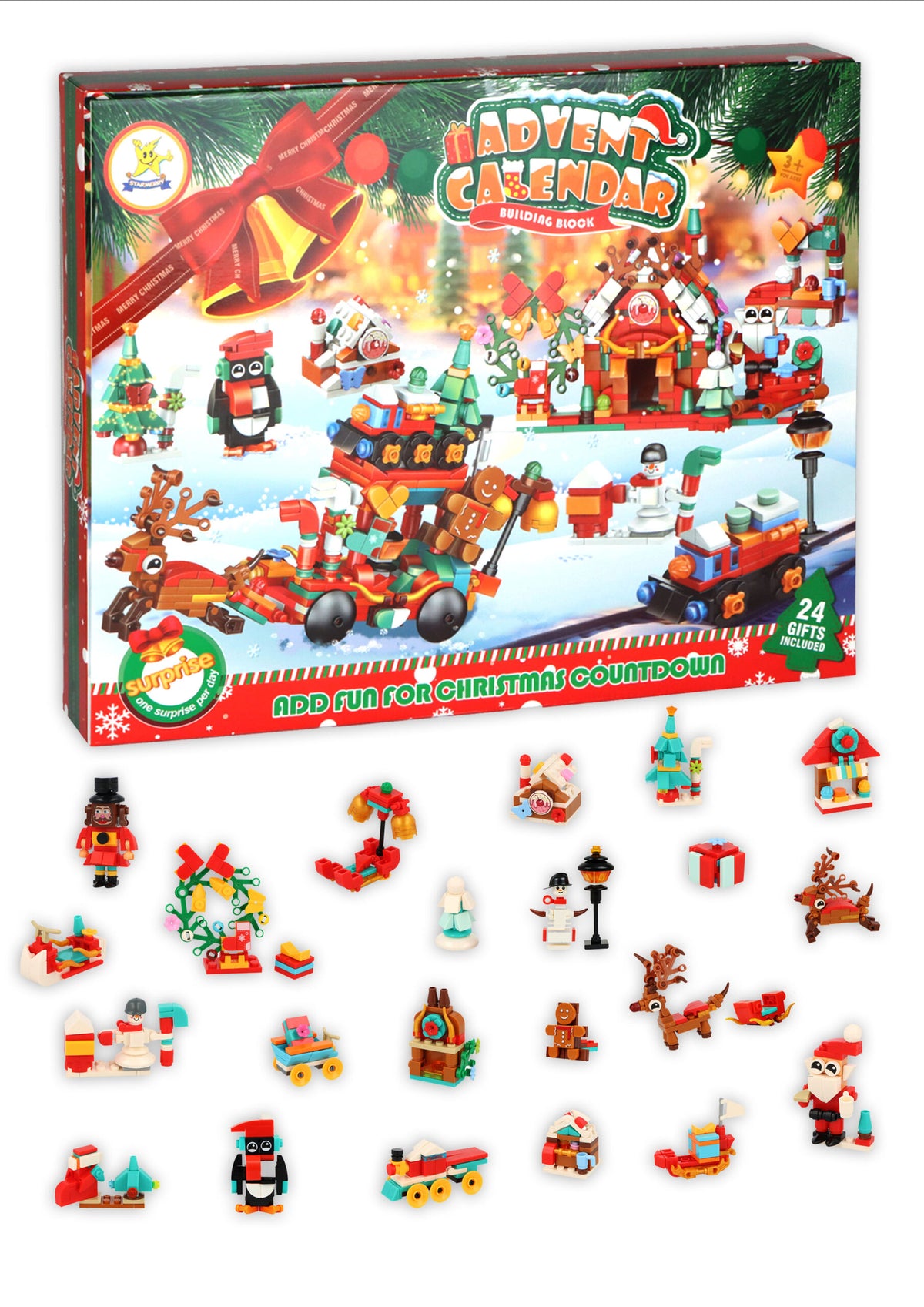 Christmas Building Block Advent Calendar Quantities of 10
