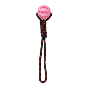 Dog Ball on Rope (38cm) Quantities of 12 Wholesale