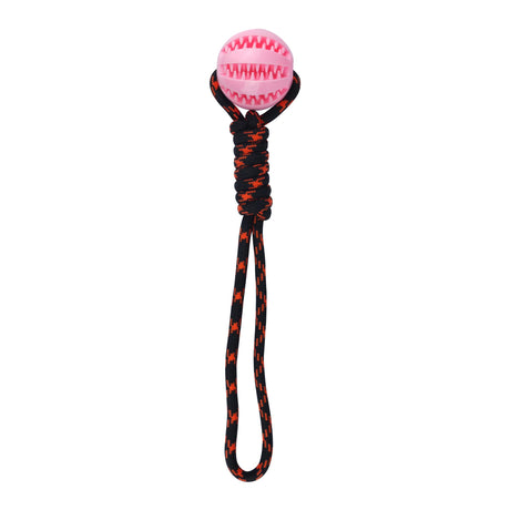 Dog Ball on Rope (38cm) Quantities of 12 Wholesale