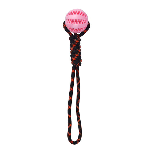 Dog Ball on Rope (38cm) Quantities of 12 Wholesale