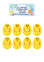 Easter chick shaped capsules, perfect for holding candy and treats.