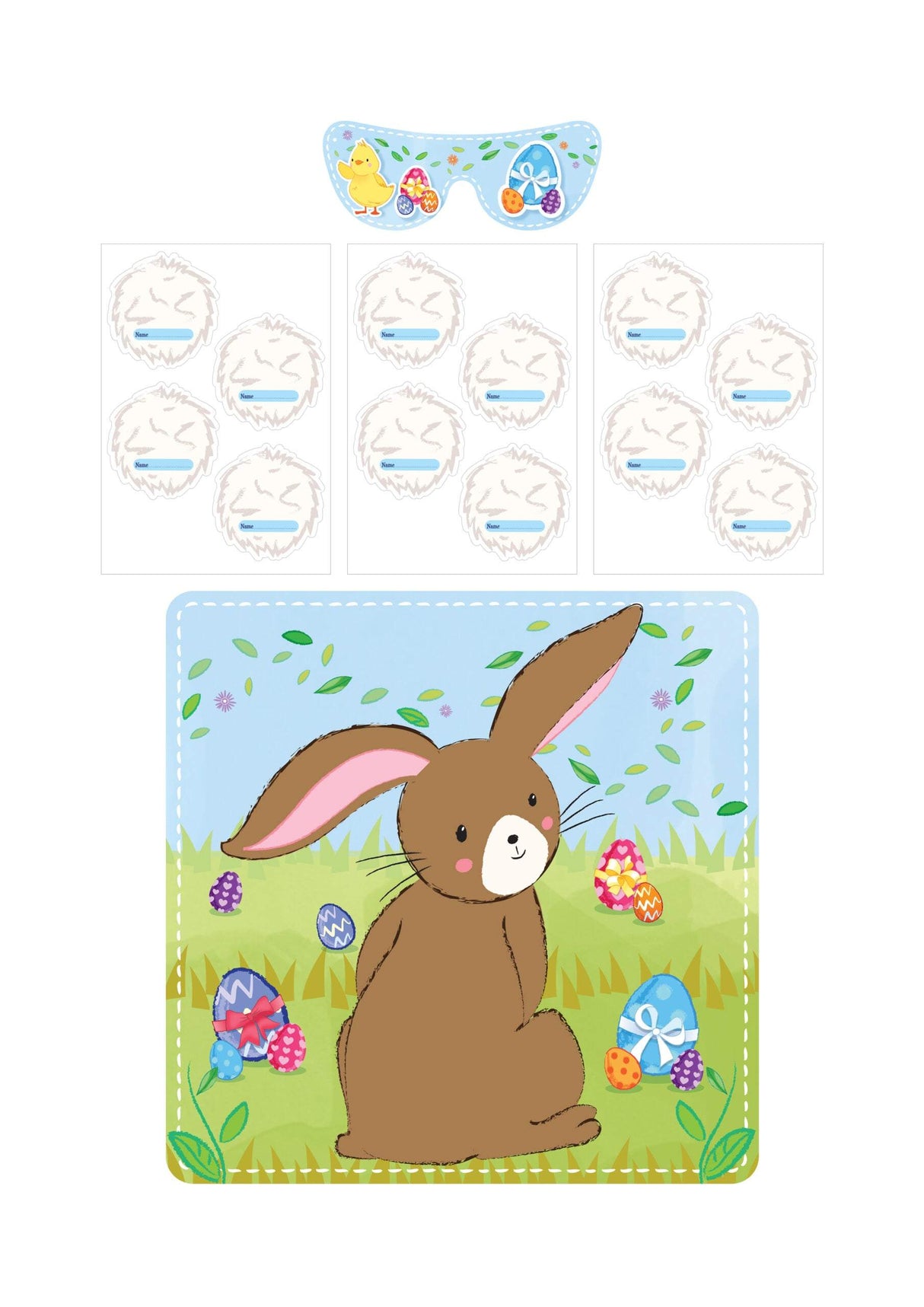 Stick the tail on the bunny easter Game - limited to one per order