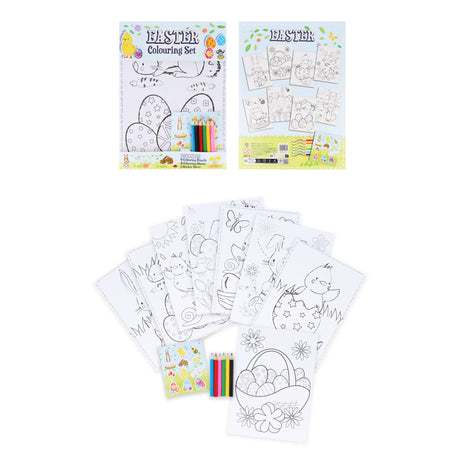 Easter Colouring Set with Stickers Quantities of 12 Wholesale