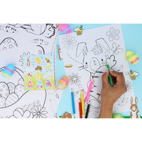 Easter Colouring Set with Stickers Quantities of 12 Wholesale