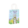 Easter paper party bag with handles featuring festive design and vibrant colors.