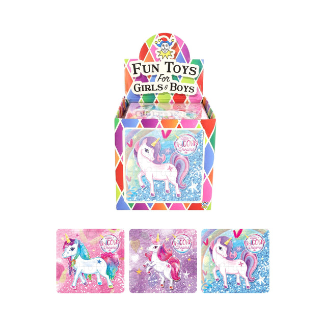 Mini Unicorn Jigsaw Puzzle, 13cm x 12cm, colorful fun toy for kids.