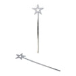 Large silver star wand, 35cm, perfect for fancy dress or gifts.