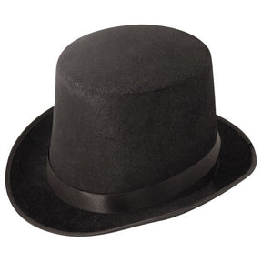 Black Velour Top Hat (Adult) Quantities of 12 Wholesale