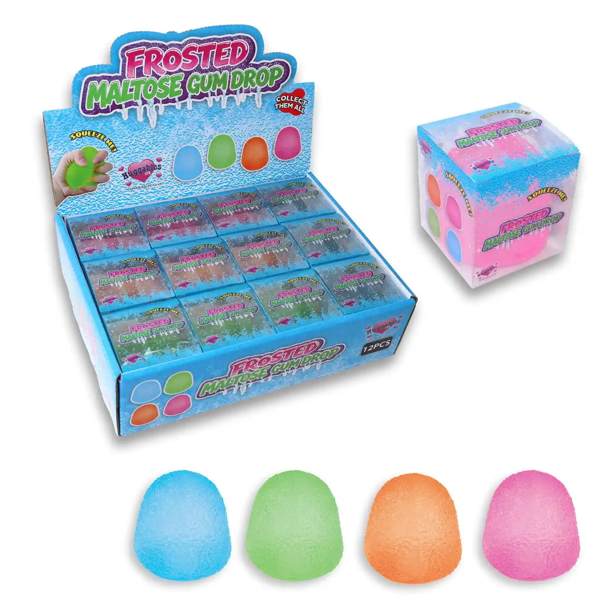 7cm Frosted Maltose Gumdrop quantities of 12 Wholesale
