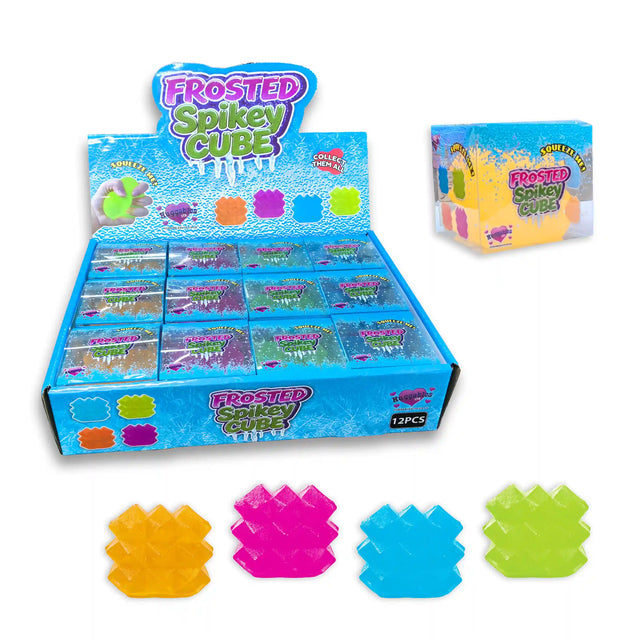 5cm Frosted Maltose Spikey Cube Quantities of 12 Wholesale