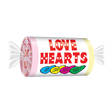 Mini Love Hearts sweets in colorful packaging displaying affectionate messages.