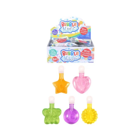 Mini Touchable Bubbles packaging with various colorful shapes ideal for party bag gifts.